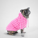 Pink Houndstooth Hoodie