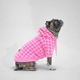 Pink Houndstooth Hoodie