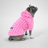 Pink Houndstooth Hoodie