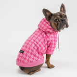 Pink Houndstooth Hoodie