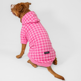 Pink Houndstooth Hoodie